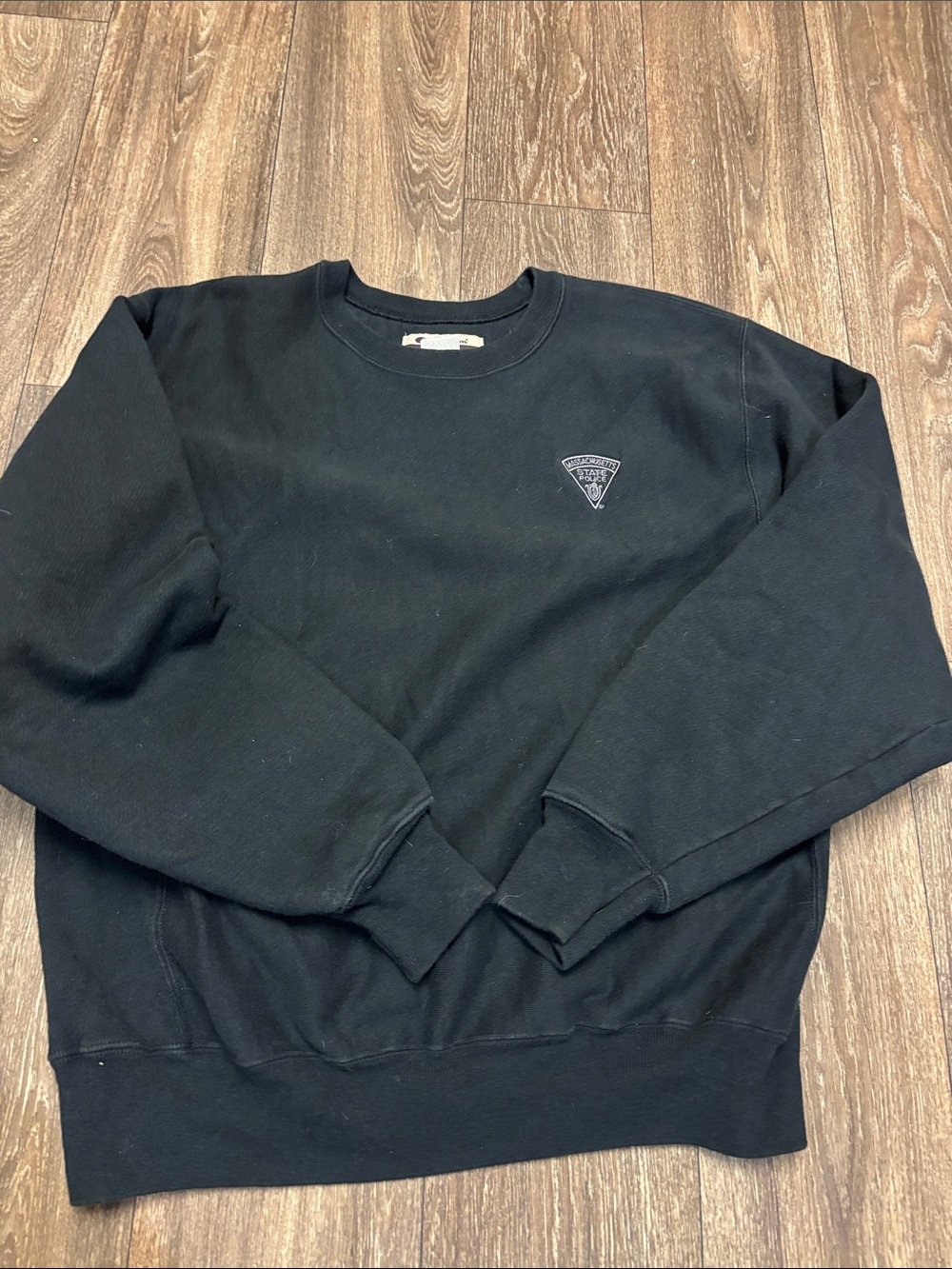Champion Premium Reverse Weave Massachusetts State Police Logo Sweatshirt Vntg